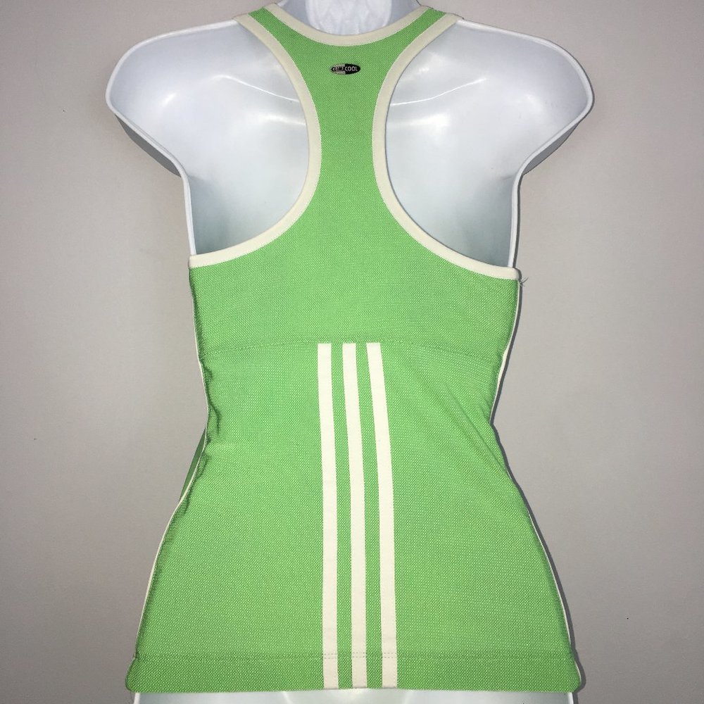 Adidas Womens XXS Green & White Clima365 Racerback ClimaCool Pullover Tank Top - Picture 3 of 9
